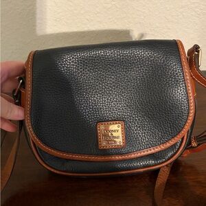 Dooney & Bourke Black and Tan Crossbody Bag
